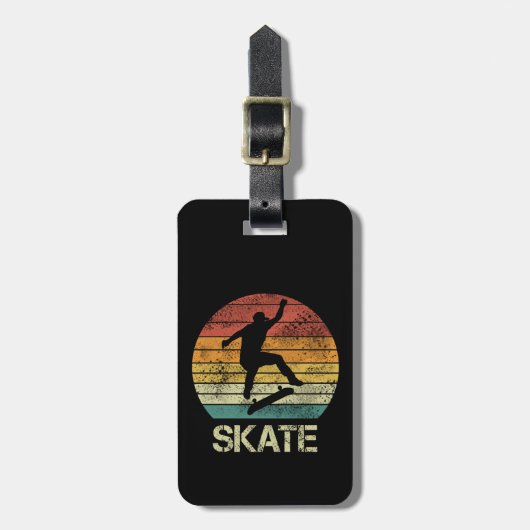 Schaats Olli  ontwerp voor skaters Bagagelabel (Voorkant verticaal)