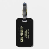 Schaats Olli  ontwerp voor skaters Bagagelabel (Achterkant verticaal)