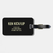 Schaats Olli  ontwerp voor skaters Bagagelabel (Achterkant horizontaal)