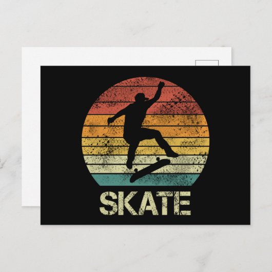 Schaats Olli ontwerp voor skaters Feestdagenkaart (Voorkant / Achterkant)
