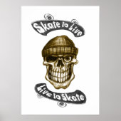 Schaats om te leven - Poster 70x50 (Voorkant)