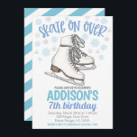 Schaats op Over Ice Schaats Verjaardag Kaart<br><div class="desc">Schaatsfeestje Verjaardag Nodig Schaats uit over! Schattigee schaatsfeest nodig je uit voor je volgende verjaardagsfeest!</div>