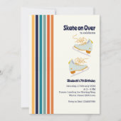 Schaats op Over-Ice-Skating Retro Verjaardag Kaart (Voorkant)