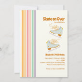 Schaats op Over-Ice-Skating Retro Verjaardag Kaart (Voorkant)