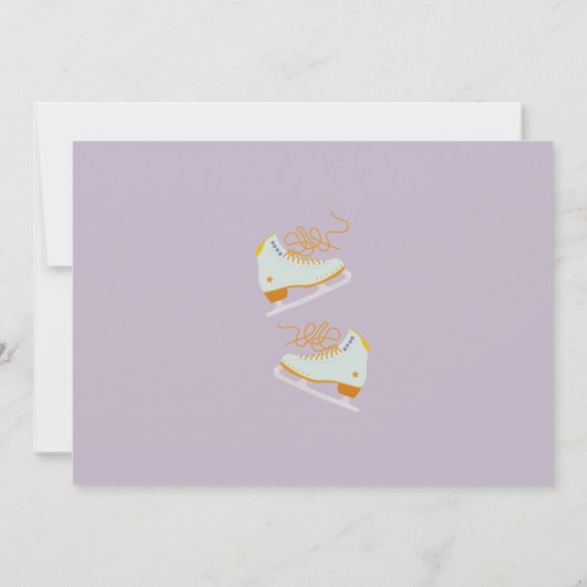 Schaats op over-schaatsen Retro verjaardagsuitnodi Kaart (Achterkant)