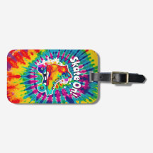 Schaats op rolschaatsbaan stropdas dye hippie