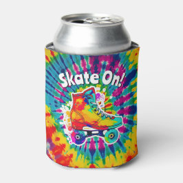 Schaats op rolschaatsbaan stropdas dye hippie blikjeskoeler