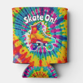 Schaats op rolschaatsbaan stropdas dye hippie blikjeskoeler (Achterkant)