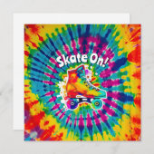 Schaats op rolschaatsbaan stropdas dye hippie kaart (Voorkant / Achterkant)