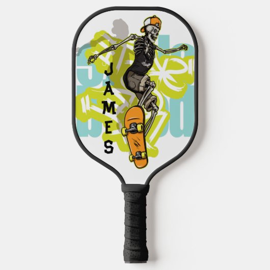 Schaats or Die: De ondode Shredder Gepersonaliseer Pickleball Paddle (Voorkant)