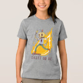 Schaats or Die: De vurige geest van skateboarden Tri-Blend Shirt (Voorkant)