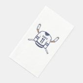 Schaats over ijshockey papier servet (Hoek)