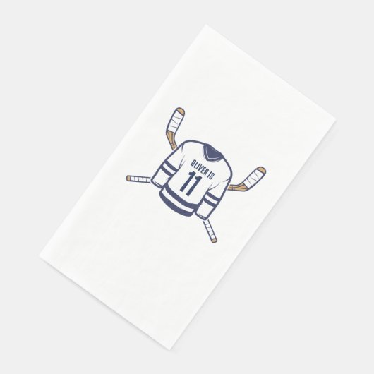 Schaats over ijshockey papier servet (Hoek)