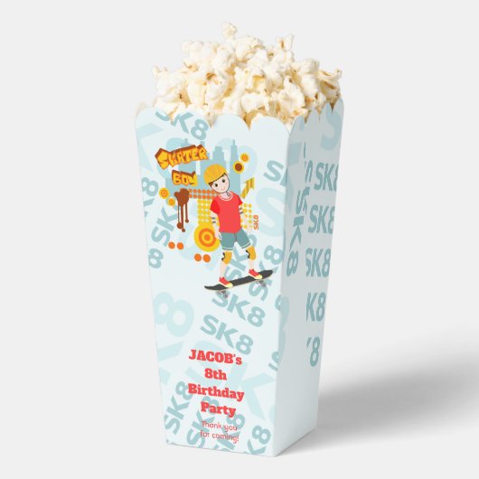 Schaats Park Fun Boy Verjaardagsfeestje Bedankdoosjes (Popped)