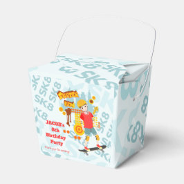 Schaats Park Fun Boy Verjaardagsfeestje Bedankdoosjes