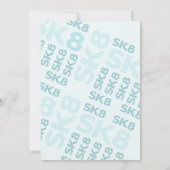 Schaats Park Fun Boy Verjaardagsfeestje Bedankkaart (Achterkant)