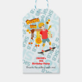 Schaats Park Fun Boy Verjaardagsfeestje Cadeaulabel (Voorkant)