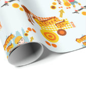 Schaats Park Fun Boy Verjaardagsfeestje Cadeaupapier (Rol Hoek)