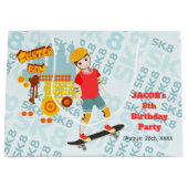 Schaats Park Fun Boy Verjaardagsfeestje Groot Cadeauzakje (Voorkant)