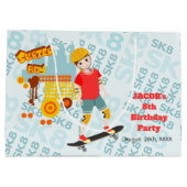 Schaats Park Fun Boy Verjaardagsfeestje Groot Cadeauzakje (Achterkant)