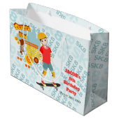 Schaats Park Fun Boy Verjaardagsfeestje Groot Cadeauzakje (Achterkant Gekanteld)