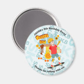 Schaats Park Fun Boy Verjaardagsfeestje Magneet (Voorkant / Achterkant)