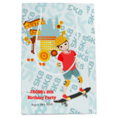 Schaats Park Fun Boy Verjaardagsfeestje Medium Cadeauzakje (Voorkant)