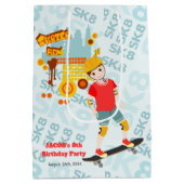 Schaats Park Fun Boy Verjaardagsfeestje Medium Cadeauzakje (Achterkant)