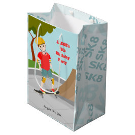 Schaats Park Fun Boy Verjaardagsfeestje Medium Cadeauzakje