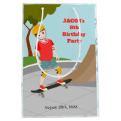 Schaats Park Fun Boy Verjaardagsfeestje Medium Cadeauzakje (Voorkant)