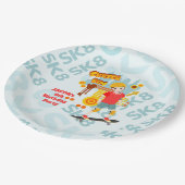 Schaats Park Fun Boy Verjaardagsfeestje Papieren Bordje (Gekanteld)