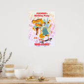 Schaats Park Fun Boy Verjaardagsfeestje Poster (Keuken)