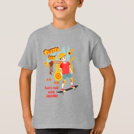 Schaats Park Fun Boy Verjaardagsfeestje T-shirt