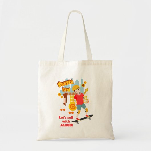 Schaats Park Fun Boy Verjaardagsfeestje Tote Bag (Voorkant)