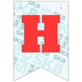 Schaats Park Fun Boy Verjaardagsfeestje Vlaggetjes (Tweede vlag)