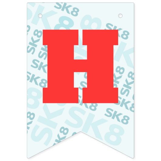 Schaats Park Fun Boy Verjaardagsfeestje Vlaggetjes (Tweede vlag)