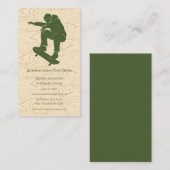 Schaats Park, Skateboarden Theeboard, Skateboard Visitekaartje (Voorkant / Achterkant)