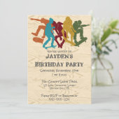 Schaats Park Skateboarden Thleeen Boys Birthday Kaart (Staand voorkant)