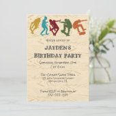 Schaats Park Skateboarden Thleeen Boys Birthday Kaart (Staand voorkant)