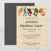 Schaats Park Skateboarden Thleeen Boys Birthday Kaart (Voorkant / Achterkant)