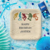 Schaats Park Skateboarden Thleeen Boys Birthday Papieren Bordje (Feest)