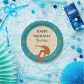 Schaats Park Skateboarden Thleeen Boys Birthday Papieren Bordje (Feest)