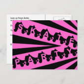 schaats partij: jaren '80 retro uitnodiging briefkaart (Voorkant / Achterkant)