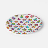 Schaats Partij Kinder Papieren Bordje (Gekanteld)