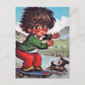 Schaats Petit Poulbot Briefkaart (Voorkant)