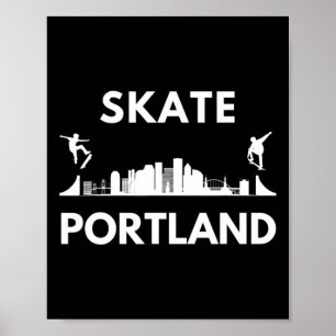Schaats Portland Of Skateboardfans Portland Luchtf Poster