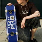 Schaats Pro Photo Gestreept Blauw & Wit Persoonlijk Skateboard
