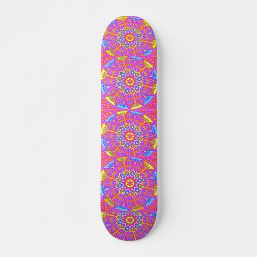 Schaats Punk Prinses Roze Mandala Skateboard (Voorkant)