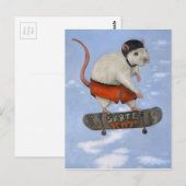Schaats Rat Briefkaart (Voorkant / Achterkant)