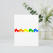 schaats regenboog briefkaart (Staand voorkant)